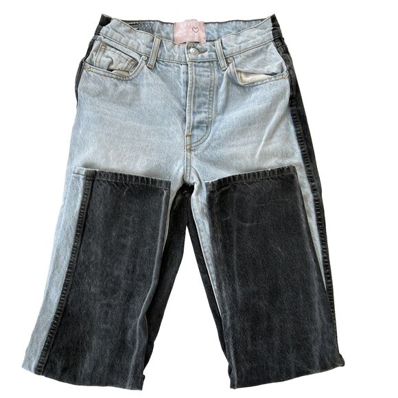 🔥REVICE Ex Boyfriend 2 Toned Y2K High Rise Button Fly Straight Women's Jeans 26 - Picture 1 of 6